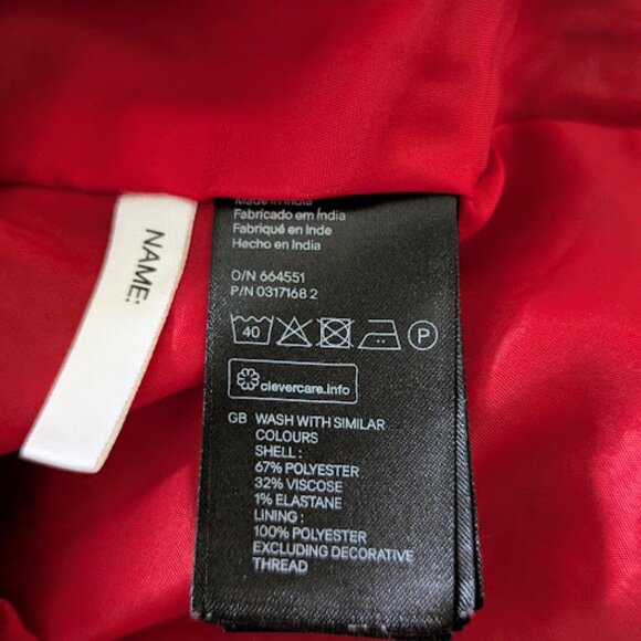 H&M Girls Red Checked Sleeveless Holiday Dress with Bow and Pockets Size 3-4 - Picture 8 of 8